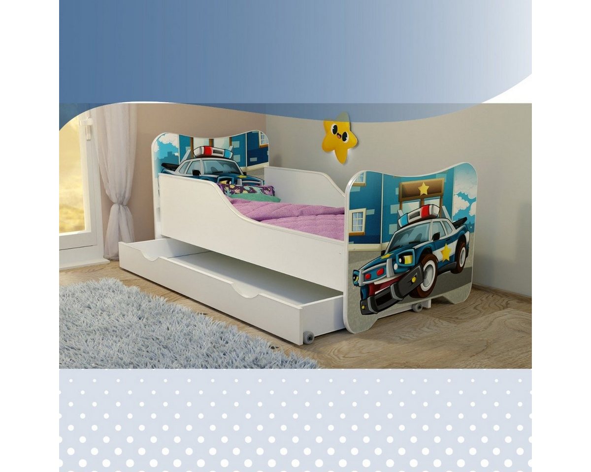 Stillerbursch Jugendbett Kinderbett 80x160 Schublade Matratze Rausfallschutz Lattenrost (Set, 2-tlg., Bett Lattenrost Matratze Schublade), Wahlweise in 2 Größen mit Matratze Schublade Lattenrost von Stillerbursch