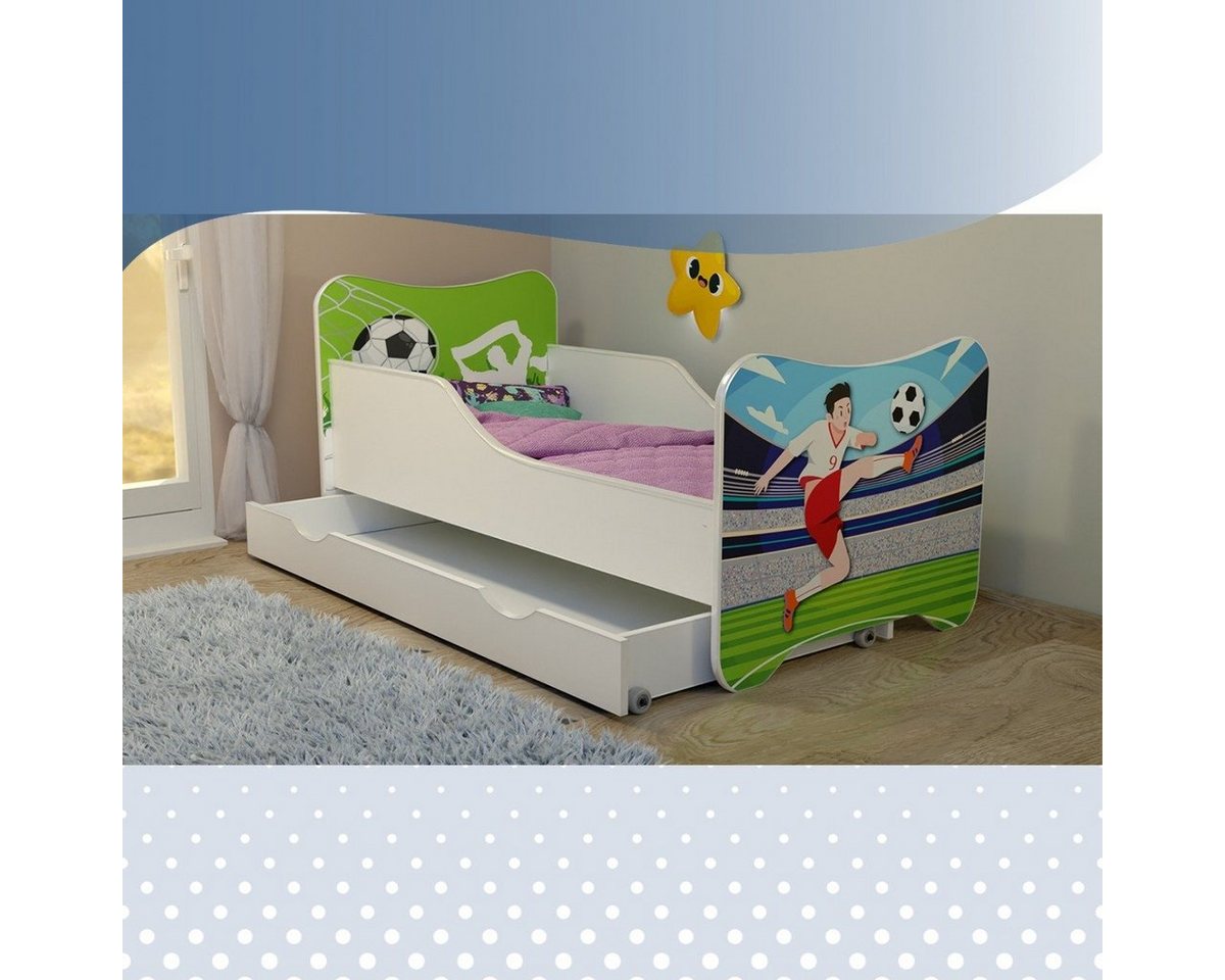 Stillerbursch Jugendbett Kinderbett 80x160 Schublade Matratze Rausfallschutz Lattenrost (Set, 2-tlg., Bett Lattenrost Matratze Schublade), Wahlweise in 2 Größen mit Matratze Schublade Lattenrost von Stillerbursch