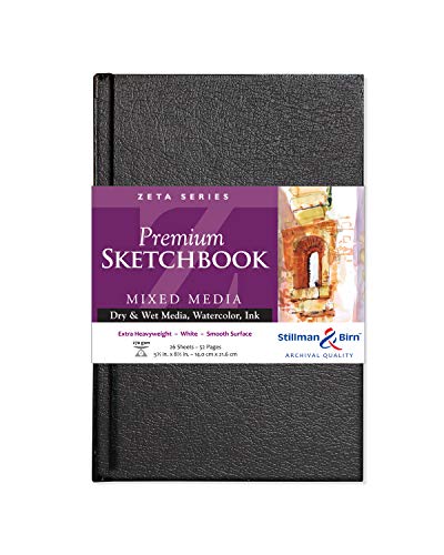 Stillman & Birn Zeta Hardbound Skizzenbuch, schwer, 81,6 kg, Naturweiß, 25 Blatt, 5,5 x 8,5 cm Stillman & Birn Zeta Hardbound Skizzenbuch, schwer, 81,6 kg, Naturweiß, 25 Blatt, 5,5 x 8,5 cm von Stillman & Birn