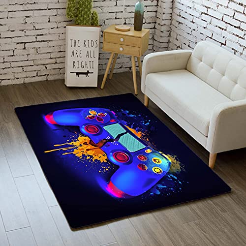 3D Bunt Gamepad Game Motiv Kinder Jungen Teppich Dekoration Schlafzimmer Kinderzimmer Wohnzimmer,Modern rutschfest Waschbar Flanell Kinderteppiche (Farbe 1,100×150 cm) von Stillshine.