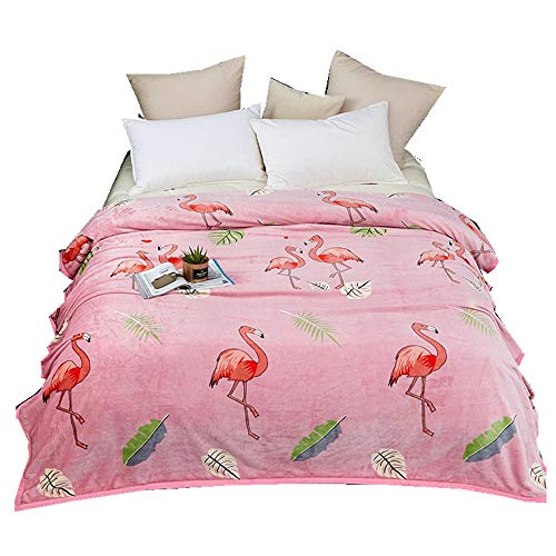 Kuscheldecke XL XXL Flauschige Wohndecke - Flamingo Stil Decke Warme Weiche Microfaser Fleecedecke Kinder/Erwachsener Kuscheldecke Tagesdecke Sofa Decke (Flamingo rosa, 150 x 200 cm) von Stillshine