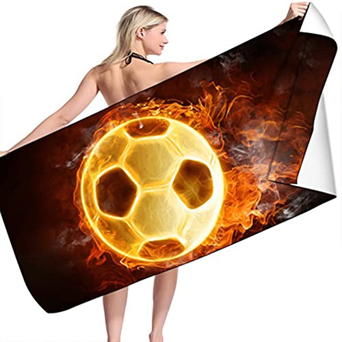 Stillshine. Großes Strandtuch Badetuch Schnell Trocknende Saugfähige Mikrofaser XL XXL, Blitzflamme Fußball Tennis Baseball Thema Handtuch Kinder Erwachsene Männer Decke (Farbe6,150x200cm) von Stillshine.