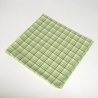 Handgewebte Baumwollserviette in Gelb, Pink Und Türkis Karo von StillwaterWeaving