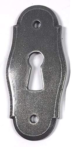 2 Schlüsselrosetten FRANCE Eisensilbern matt geschützt BB 32 x 72 - Stilmelange Qualität aus Europa seit 1998 von Stilmelange