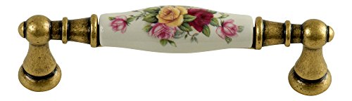 Landhausstil Küchengriff Porzellan MARA LADY ROSE Florence 18 x 112 - Stilmelange Qualität aus Europa seit 1998 von Stilmelange