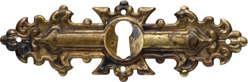 Schlüsselblatt Gründerzeit Messing Antik 38 x 115 - Qualität aus Europa seit 1998 von Stilmelange