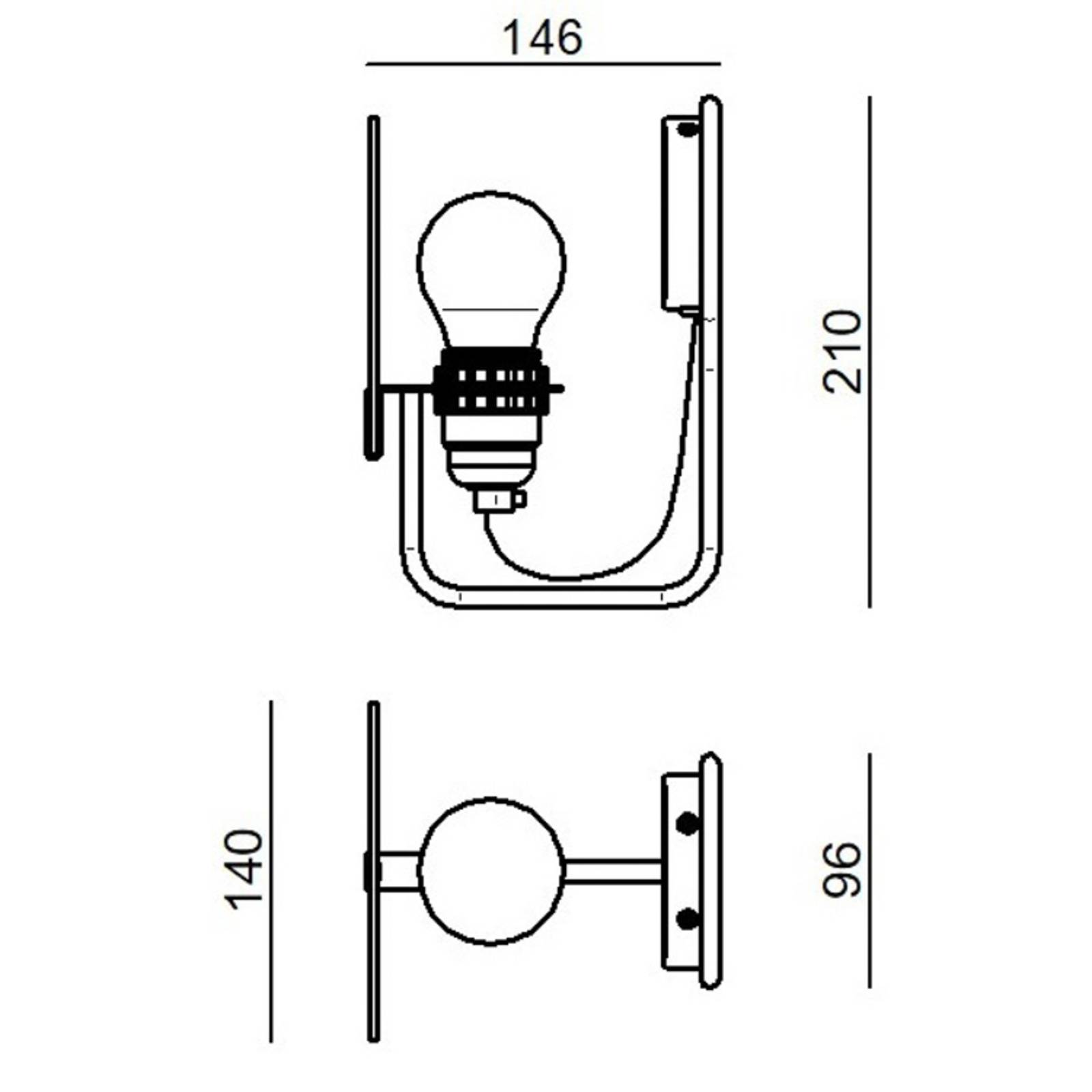 Stilnovo Bugia LED-Wandleuchte, einflammig grün von Stilnovo