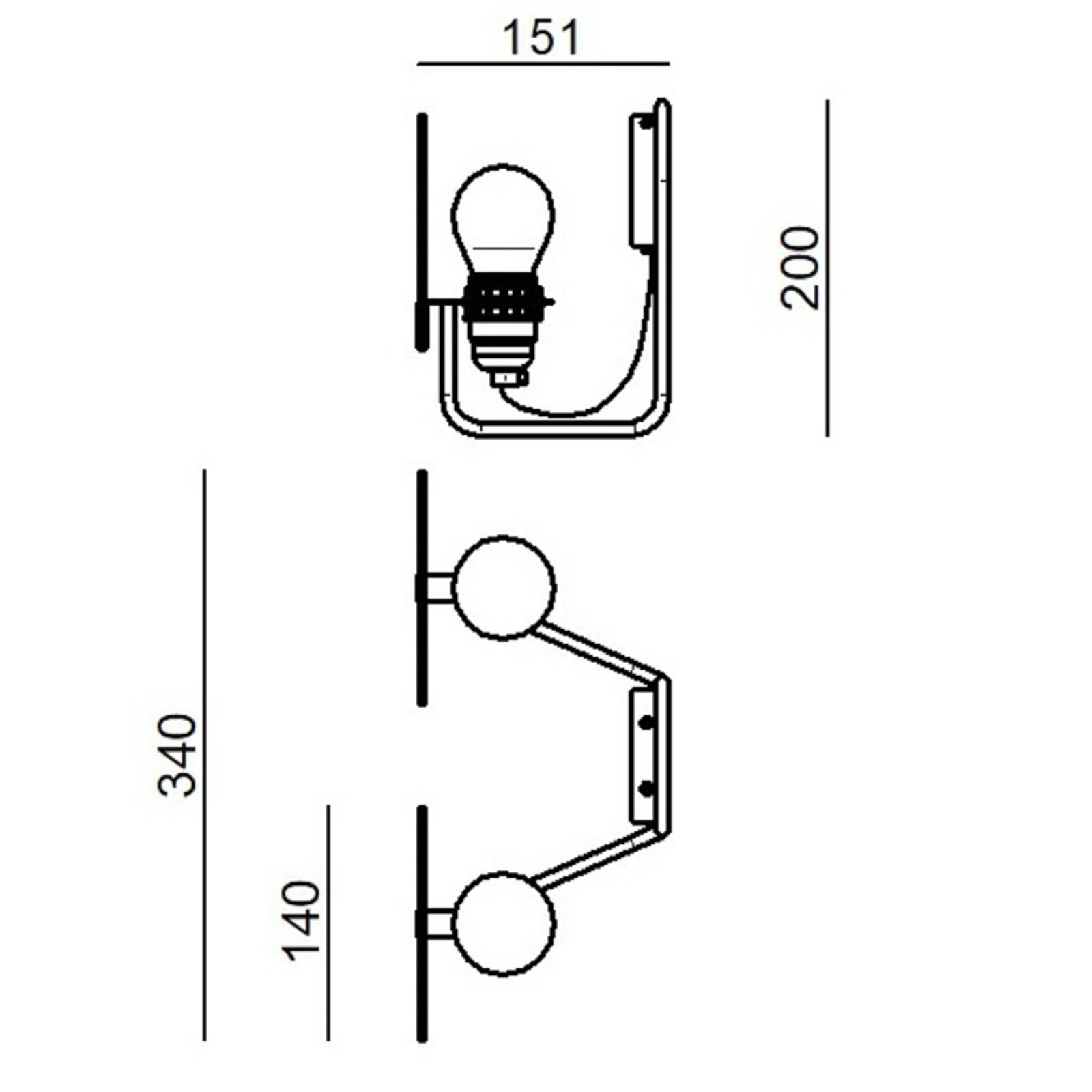 Stilnovo Bugia LED-Wandleuchte, zweiflammig weiß von Stilnovo