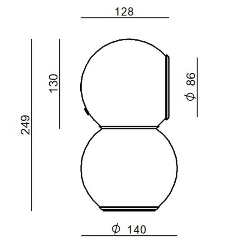 Stilnovo Gravitino LED-Tischlampe Magnet, rot-grau von Stilnovo