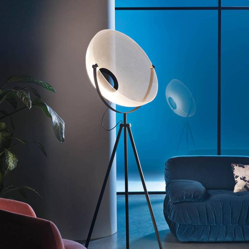 Stilnovo LED-Stehleuchte Demi Moon, schwarz, Höhe 196 cm von Stilnovo