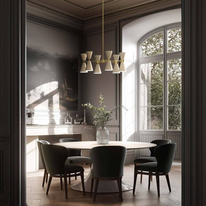 Stilnovo Pendellampe Megafono, Ø 100 cm, elfenbeinfarben Stilnovo Pendellampe Megafono, Ø 100 cm, elfenbeinfarben von Stilnovo