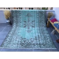 Oversize Wassergrüner Teppich, 20x15cm, Boho Teppich, Boho Teppich von Stilrug