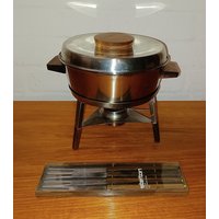 stelton Edelstahl Fondue Set Mit 4 Fonduegabeln Made in Danmark von Stilsafari