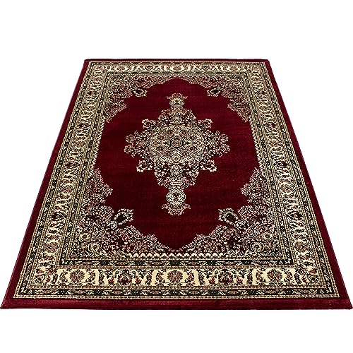 Stilvoll Günstig by ELMM Orientalischer Teppich Wohnzimmer Schlafzimmer Esszimmer Rot 120 x 170 Orientalisches Design Kurzflor von Stilvoll Günstig by ELMM