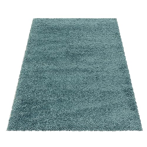 Stilvoll Günstig by ELMM Teppich Wohnzimmer Schlafzimmer Blau 160 x 230 Unicolor - Einfarbig Hochflor von Stilvoll Günstig by ELMM