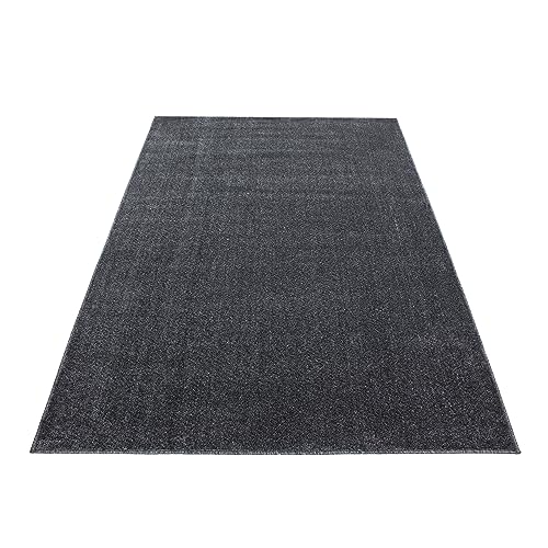 Stilvoll Günstig by ELMM Teppich Wohnzimmer Schlafzimmer Grau 80 x 150 Unicolor - Einfarbig Kurzflor von Stilvoll Günstig by ELMM
