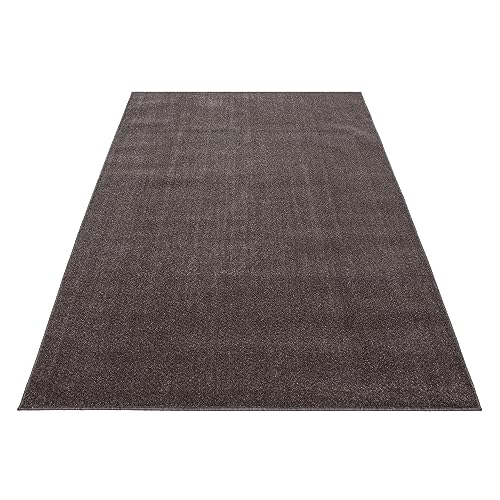 Stilvoll Günstig by ELMM Teppich Wohnzimmer Schlafzimmer Mokka 120 x 170 Unicolor - Einfarbig Kurzflor von Stilvoll Günstig by ELMM