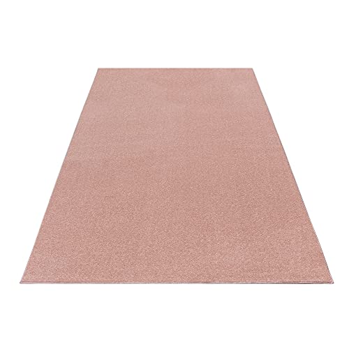 Stilvoll Günstig by ELMM Teppich Wohnzimmer Schlafzimmer Rosa 60 x 100 Unicolor - Einfarbig Kurzflor von Stilvoll Günstig by ELMM