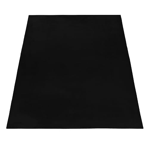 Stilvoll Günstig by ELMM Teppich Wohnzimmer Schlafzimmer Schwarz 80 x 250 Unicolor - Einfarbig Hochflor von Stilvoll Günstig by ELMM
