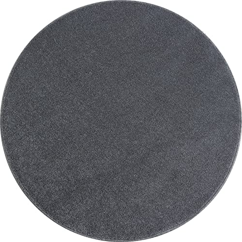 Stilvoll Günstig by ELMM Teppich rund Wohnzimmer Schlafzimmer Hellgrau 120 x 120 Unicolor - Einfarbig Kurzflor Stilvoll Günstig by ELMM Teppich rund Wohnzimmer Schlafzimmer Hellgrau 120 x 120 Unicolor - Einfarbig Kurzflor von Stilvoll Günstig by ELMM
