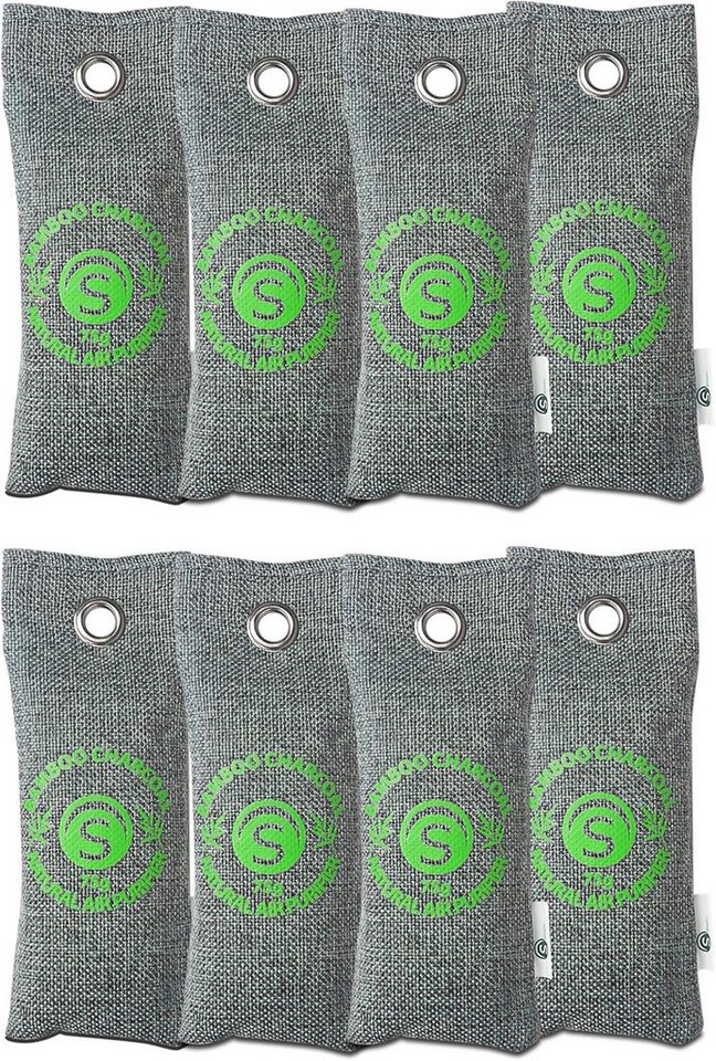 Stimio Anti-Geruchs-Säckchen Geruchsneutralisierer mit Aktivkohle gegen Feuchtigkeit & Fußgeruch (2, 4 oder, 8-St., Ideal für Laufschuhe Turnschuhe Sneakers Lederschuhe Wanderschuhe), Geruchsentferner für Schuhe - Luftentfeuchter ohne Strom, ohne Chemie von Stimio