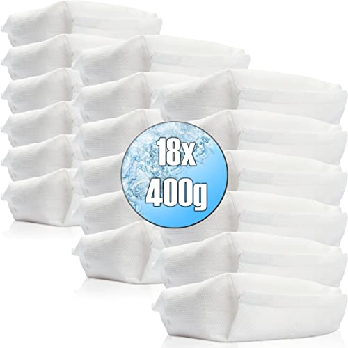 18x Luftentfeuchter Nachfüllpack 400g Raumentfeuchter universelle Feuchtigkeits-Stopper Granulat - Beutel (18x Nachfüllpack 400g) von Stimo