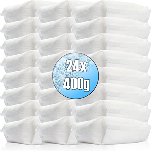 Stimo 24x Luftentfeuchter Nachfüllpack 400g Raumentfeuchter Feuchtigkeits-Stopper Granulat - Beutel (24x Nachfüllpack 400g) von Stimo