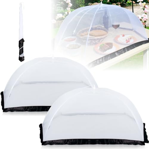2er Set XXL Fliegenhaube 115cm Abdeckhaube für Essen Lebensmittel Obst Insektenschutz von Stimo