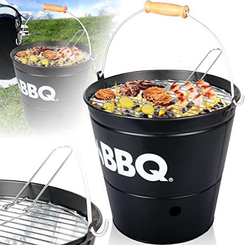 Grilleimer BBQ Kohlegrill mit Henkel Camping Festival Picknick Grill von Stimo