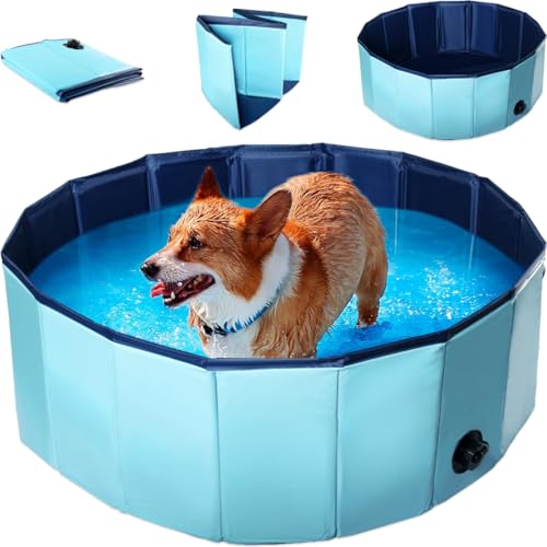Hundepool Ø 80cm Hunde Becken Pool Planschbecken Wasserspiel Schwimmbecken (Hundepool 80cm) von Stimo