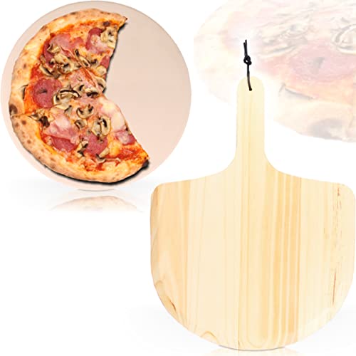 Pizzastein ∅33cm rund inklusive Pizzaschieber für knusprigen Pizza - Boden und saftigen Belag von Stimo