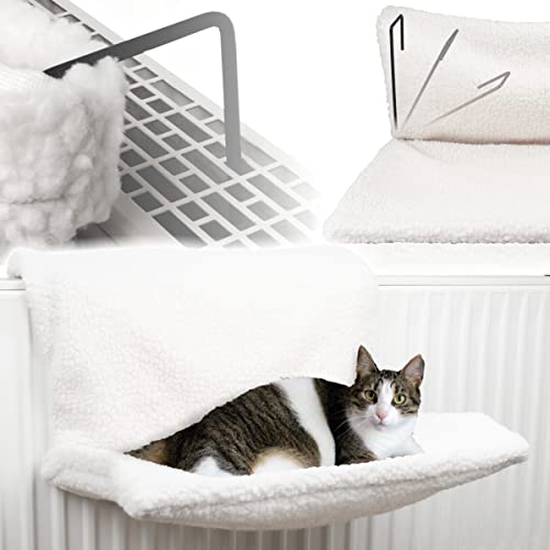 Katzenhängematte Heizung Kuschelsack universell für alle gängigen Heizkörper Katzen Liege Matte Bett von Stimo