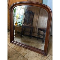 Antiker Riesiger Schwerer Mahagoni Holz Spiegel Antiker Riesiger Schwerer Mahagoni Holz Spiegel von StinkyTinkysTreasure