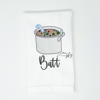 Gumbo Pot Personalisiertes Handtuch - Küchentuch Dekorativ Geschenk Louisiana Garnele von StitchedPKG