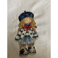Matrosenmädchen Kreuzstich Vollendet von StitchingStarryEyed