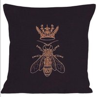 Rose Gold, Queen Bee, Gestickt, Kissenbezug, Schwarz, 30, 5 cm, 16 18 Geschenkidee von StitchnInk