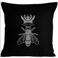 Weiß, Bienenkönigin, Gestickt, Kissenbezug, Schwarz, 30, 5 cm, 16 18 Geschenkidee von StitchnInk