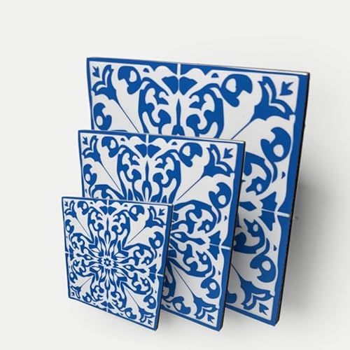 Stixl - Fliesenaufkleber, Fliesenfolie, Azulejo - transparent, sebstklebend, rückstandsfreientfernbar (120, 15 cm x 15 cm) von Stixl