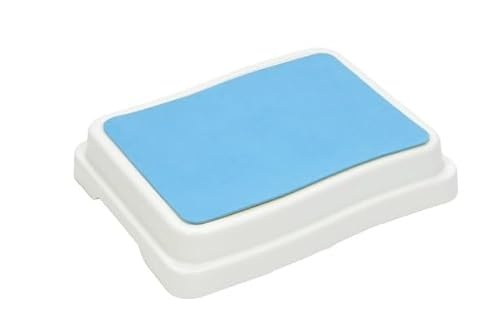 Stock-Fachmann® Badezimmerstufe 10cm | Stapelbar & Erweiterbar | Farbe Blau Weiß | Belastbar Bis 190kg | Anti-Rutsch Oberfläche | Trittstufe Bad | Tritthocker Für Kinder & Senioren von Stock-Fachmann