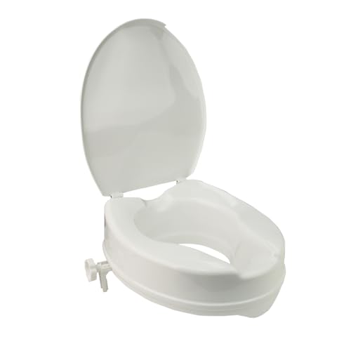 Stock-Fachmann® Toilettensitzerhöhung Toilettenaufsatz WC Aufsatz Erhöhung Um 10cm Mit Hygiene-Ausschnitt Weiß von Stock-Fachmann