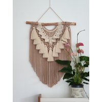 Boho Wanddeko 50 X 60 cm - Makramee Wandbehang Zweifarbig Nützliche Geschenke Für Frauen von StockundSeil