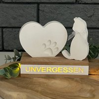 Unvergessen - Dekoset Katze Erinnerungslicht Lichtbox Trostlicht Andenken Haustier von Stoeberland