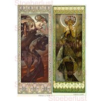 2x Art Nouveau Auf A 4 Decal, Wasserschiebefolie Wasserfest Möbel, Papier, Keramik, Fliesen, Glas, Beton Diy Unterschiedliche Materialien von StoeberlustKreativ