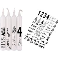 5 X Adventszahlen 1-4 Kerzenfolie Oder Rub Ons Für Adventskranzkerzen, Dazu Tannen, Renntierschlitten, Engel, Hirsche Santas Diy Sparen 5 X Adventszahlen 1-4 Kerzenfolie Oder Rub Ons Für Adventskranzkerzen, Dazu Tannen, Renntierschlitten, Engel, Hirsche Santas Diy Sparen von StoeberlustKreativ