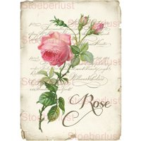 Decalfolie Vintage Rose Auf Text Möbeltattoo Abziehbild Wasserschiebefolie Größe 9, 5 X 13, 5 cm von StoeberlustKreativ