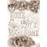 Home Sweet Home Rosen Sepia Shabby Decalfolie, Wasserschiebefolie Wasserfest Transferfolie, Möbel, Papier, Verschiedene Größen von StoeberlustKreativ