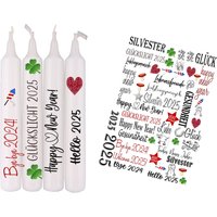 Kerzensticker, Silvester | 1, Für Kerzen, Mitbringsel Silvester, Material Wasserschiebefolie, Abziehbildchen Diy Bastelfans Kerzensticker, Silvester | 1, Für Kerzen, Mitbringsel Silvester, Material Wasserschiebefolie, Abziehbildchen Diy Bastelfans von StoeberlustKreativ