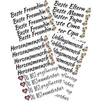 Kerzentattoo Beste Freundin, Eltern, Herzensmensch Oder Lieblingsmensch Unterschiedliche Sprüche Diy Für Bastelfans A6 = 14, 5x 10 cm von StoeberlustKreativ