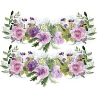 Rub On Sticker Or Decal Film, 2X Lilac & Purple Flowers A4 Water Slide Transfer Film, Furniture, Paper, Each 11, 2 X 25 cm von StoeberlustKreativ