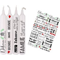 Zuhause - Kerzensticker Geschenke Tattoofolie Abziehbild Für Kerzen Diy Selbermacher Und Bastelhände Wahlweise A4 Oder A5 Zuhause - Kerzensticker Geschenke Tattoofolie Abziehbild Für Kerzen Diy Selbermacher Und Bastelhände Wahlweise A4 Oder A5 von StoeberlustKreativ